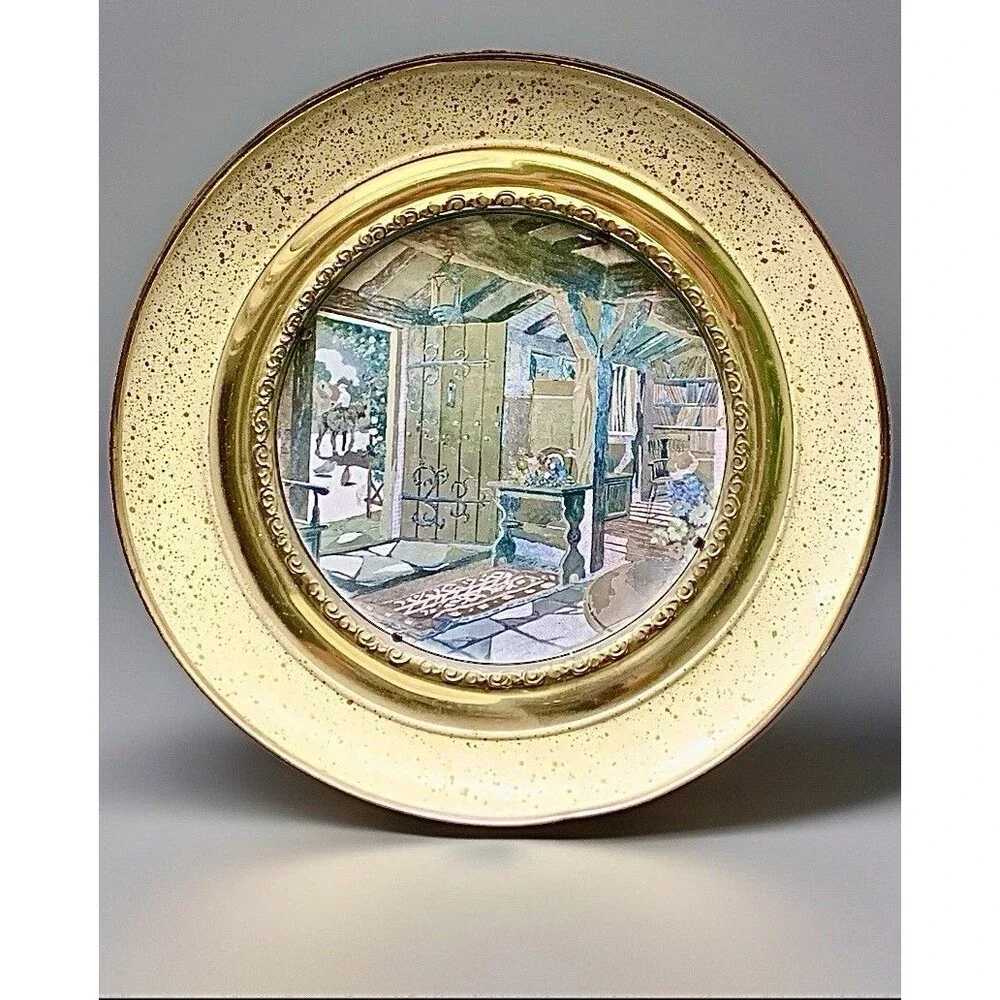 Vintage Peerage England Brass Ballet Wall Hangings Plaque Pair Coquette Decor